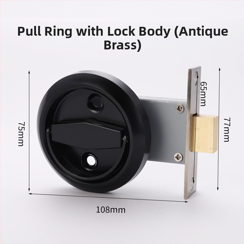 Skrytý zámok pre vnútorné dvere so zaobleným držadlom – zliatina zinok, model Invisible door lock