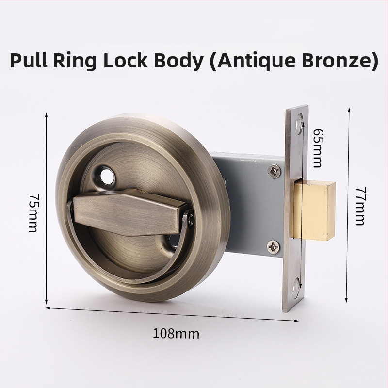 Skrytý zámok pre vnútorné dvere so zaobleným držadlom – zliatina zinok, model Invisible door lock