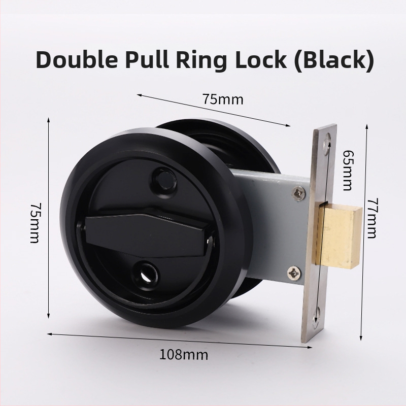 Skrytý zámok pre vnútorné dvere so zaobleným držadlom – zliatina zinok, model Invisible door lock