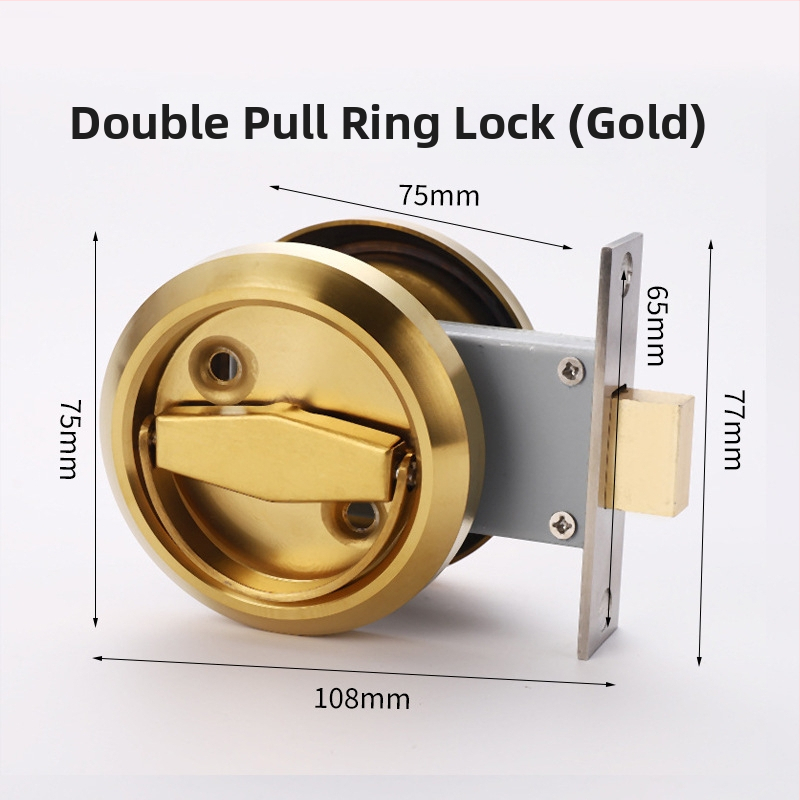 Skrytý zámok pre vnútorné dvere so zaobleným držadlom – zliatina zinok, model Invisible door lock