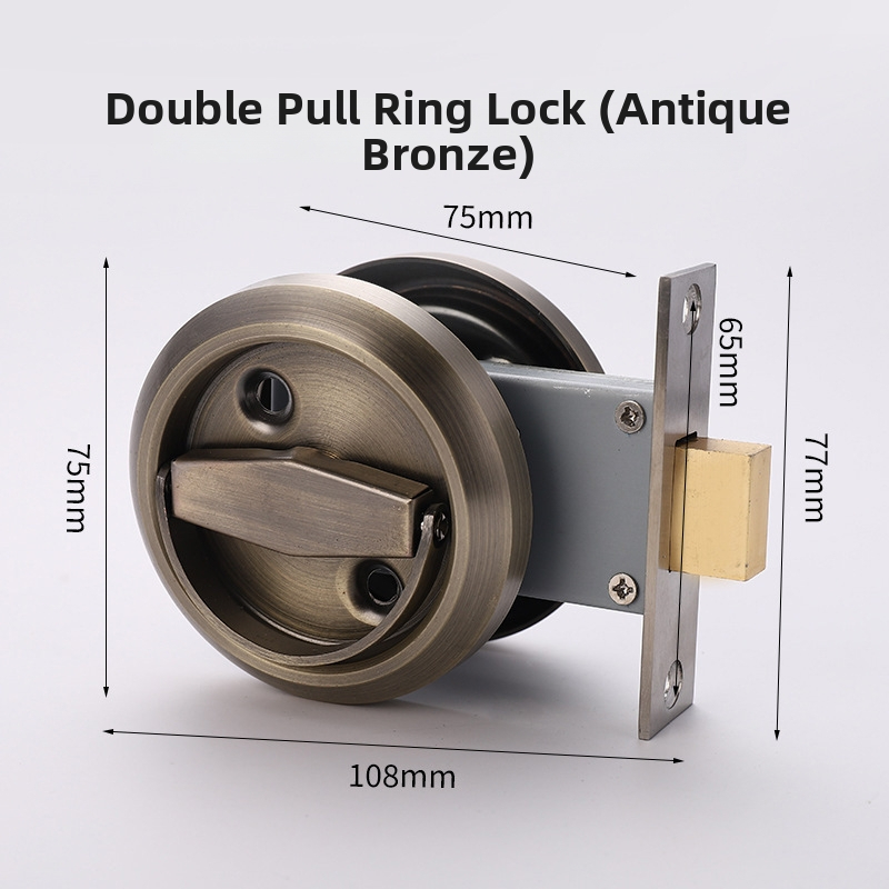 Skrytý zámok pre vnútorné dvere so zaobleným držadlom – zliatina zinok, model Invisible door lock