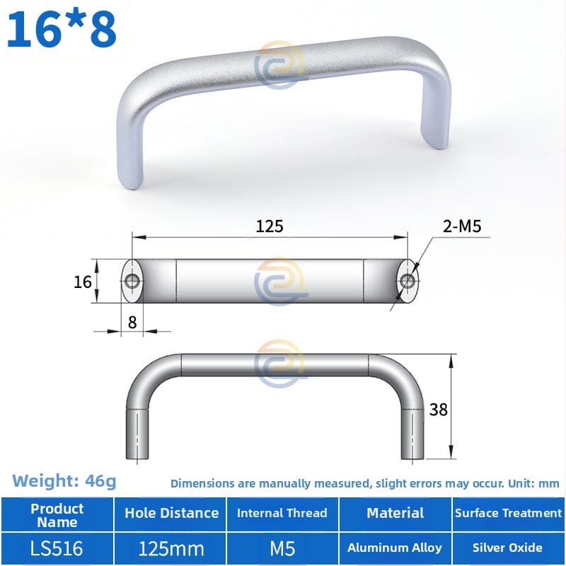 Λαβή από κράμα αλουμινίου LS516 για ντουλάπια, ρυθμιζόμενο διάκενο οπών 30/32/64/75/100/120/128, σχήμα τόξου, μοντέρνο μινιμαλιστικό στυλ