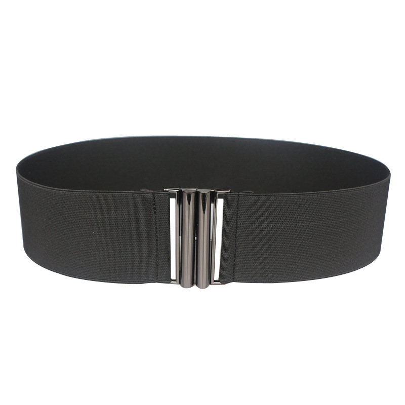 Centură elastică pentru talie, pentru rochie, cu dungi, cu buclă simplă, textură moale