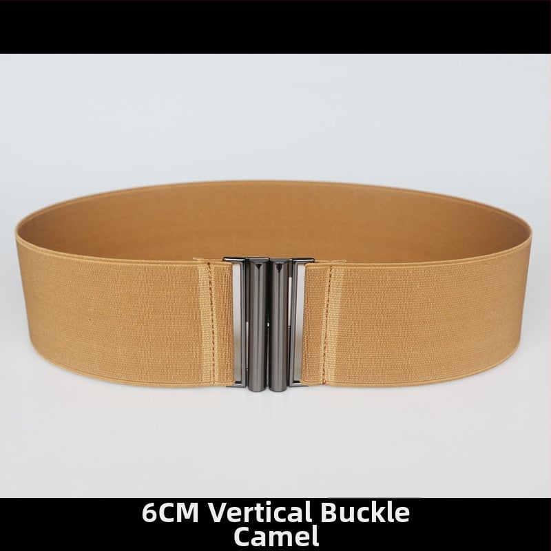 Centură elastică pentru talie, pentru rochie, cu dungi, cu buclă simplă, textură moale