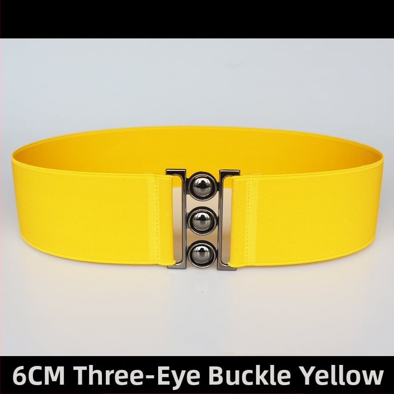 Centură elastică pentru talie, pentru rochie, cu dungi, cu buclă simplă, textură moale