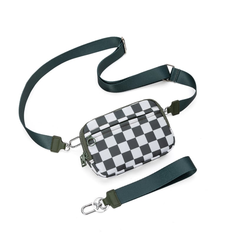JUNI Geantă crossbody din nylon — unisex, ultra-ușoară, economisire de spațiu, pentru sporturi în aer liber, stil stradal