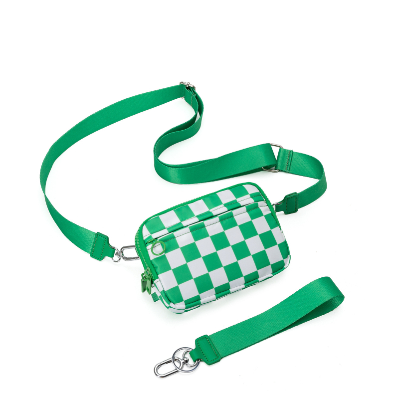 JUNI Geantă crossbody din nylon — unisex, ultra-ușoară, economisire de spațiu, pentru sporturi în aer liber, stil stradal