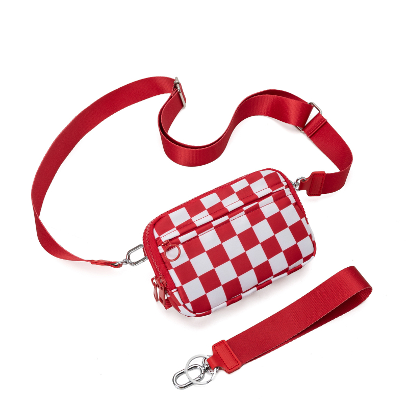 JUNI Geantă crossbody din nylon — unisex, ultra-ușoară, economisire de spațiu, pentru sporturi în aer liber, stil stradal