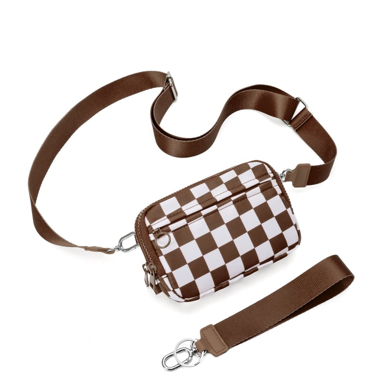 JUNI Geantă crossbody din nylon — unisex, ultra-ușoară, economisire de spațiu, pentru sporturi în aer liber, stil stradal