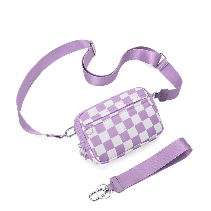 JUNI Geantă crossbody din nylon — unisex, ultra-ușoară, economisire de spațiu, pentru sporturi în aer liber, stil stradal