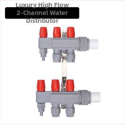Rozdeľovač vody pre podlahové vykurovanie PPR – vysoký tok, moderný minimalistický štýl, materiál PP-R, montáž závitom, priemer vetiev 20 mm, prevádzková teplota 70°C, Forever Warm