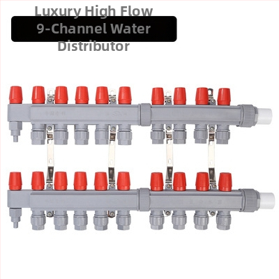Rozdeľovač vody pre podlahové vykurovanie PPR – vysoký tok, moderný minimalistický štýl, materiál PP-R, montáž závitom, priemer vetiev 20 mm, prevádzková teplota 70°C, Forever Warm