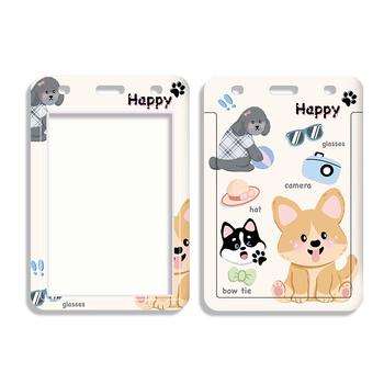 ABS картодържател, карикатурен стил, анти-изгубване, за студентска карта, кампус карта, библиотечна карта и игрови/идентификационни карти