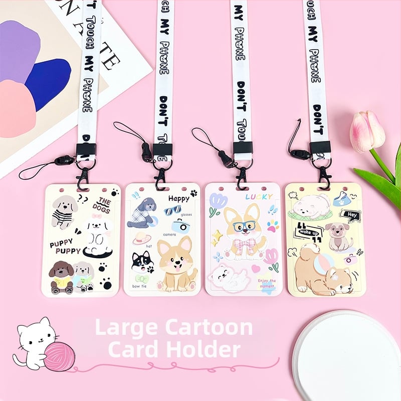 ABS картодържател, карикатурен стил, анти-изгубване, за студентска карта, кампус карта, библиотечна карта и игрови/идентификационни карти