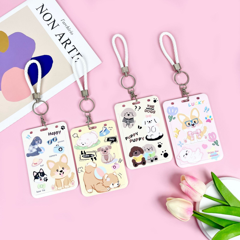 ABS картодържател, карикатурен стил, анти-изгубване, за студентска карта, кампус карта, библиотечна карта и игрови/идентификационни карти