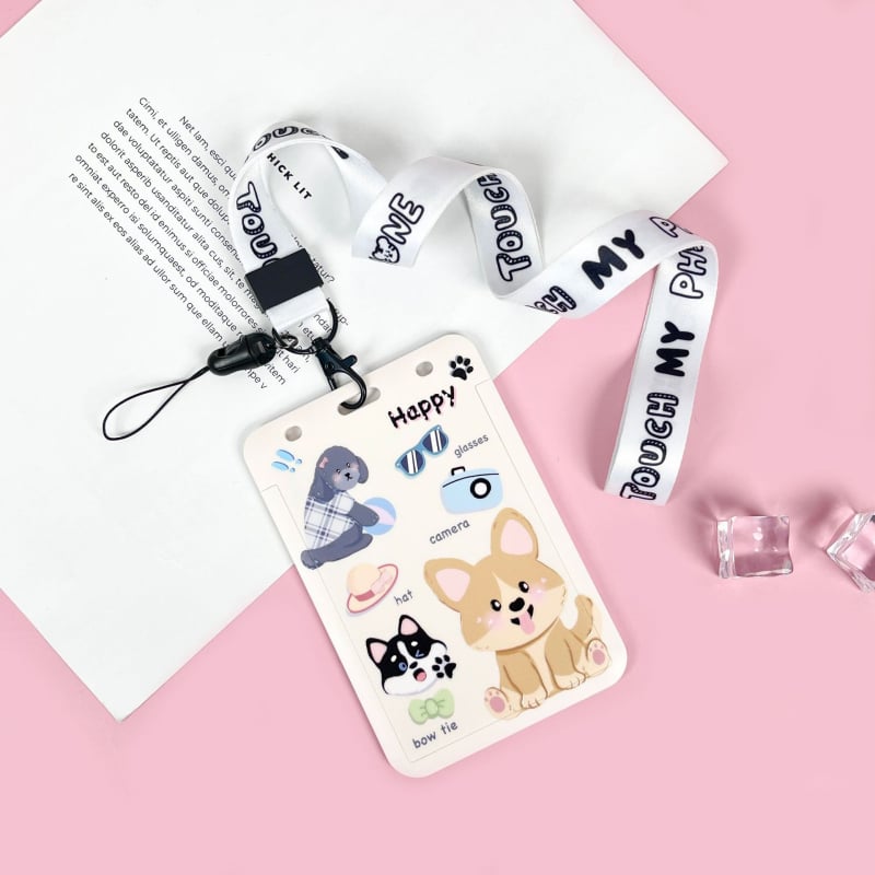 ABS картодържател, карикатурен стил, анти-изгубване, за студентска карта, кампус карта, библиотечна карта и игрови/идентификационни карти