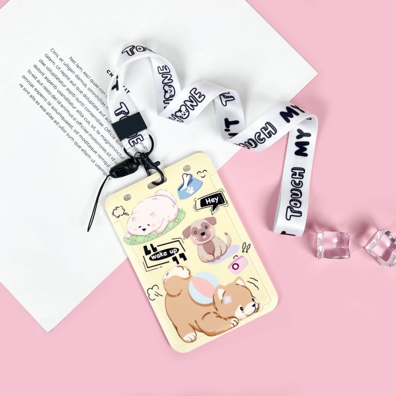 ABS картодържател, карикатурен стил, анти-изгубване, за студентска карта, кампус карта, библиотечна карта и игрови/идентификационни карти