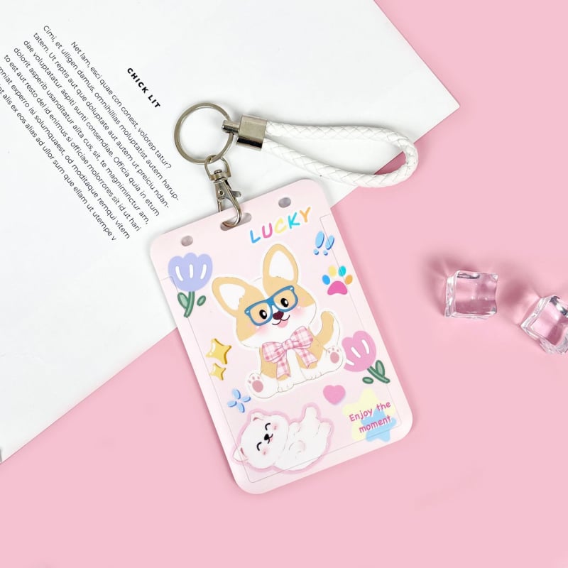 ABS картодържател, карикатурен стил, анти-изгубване, за студентска карта, кампус карта, библиотечна карта и игрови/идентификационни карти