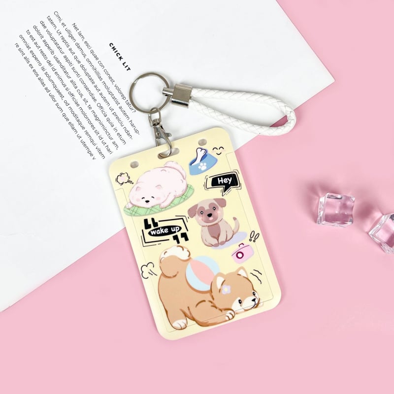 ABS картодържател, карикатурен стил, анти-изгубване, за студентска карта, кампус карта, библиотечна карта и игрови/идентификационни карти