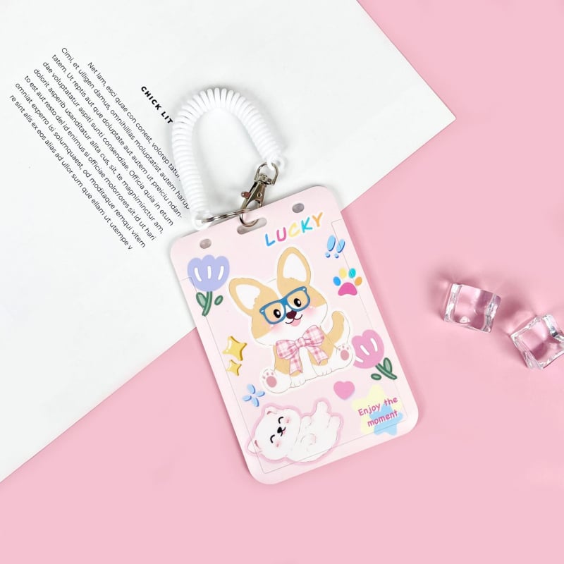 ABS картодържател, карикатурен стил, анти-изгубване, за студентска карта, кампус карта, библиотечна карта и игрови/идентификационни карти