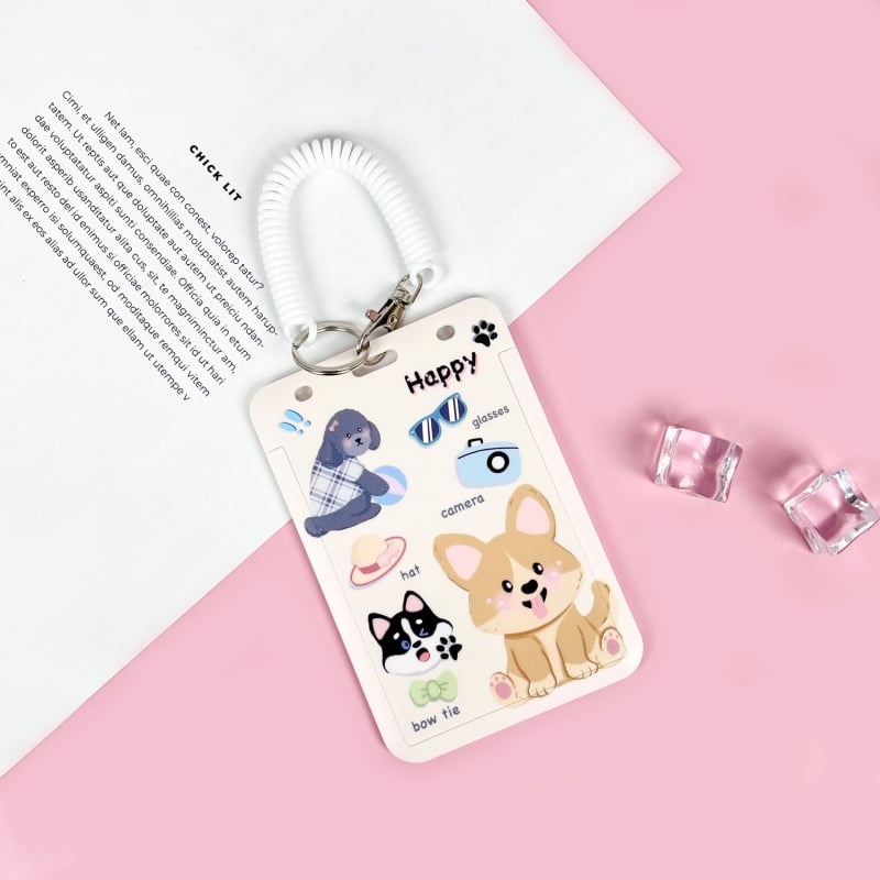 ABS картодържател, карикатурен стил, анти-изгубване, за студентска карта, кампус карта, библиотечна карта и игрови/идентификационни карти