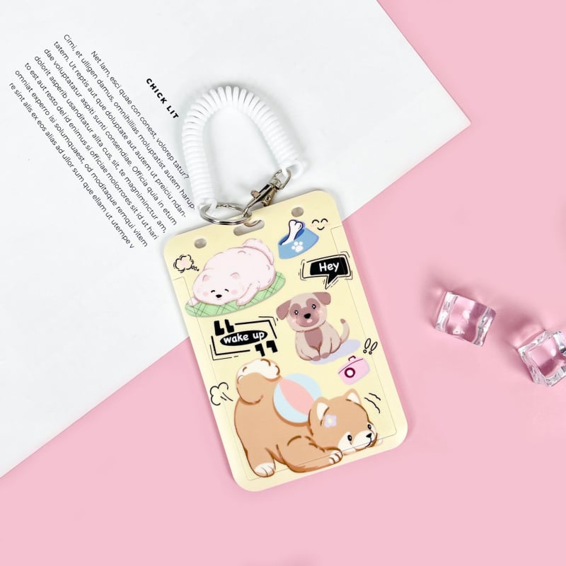 ABS картодържател, карикатурен стил, анти-изгубване, за студентска карта, кампус карта, библиотечна карта и игрови/идентификационни карти