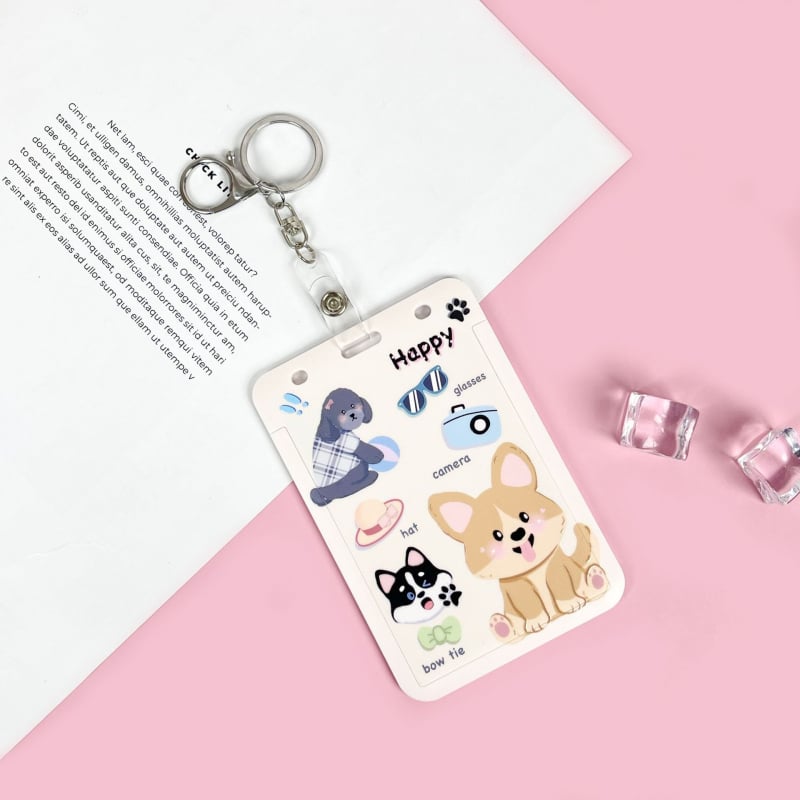 ABS картодържател, карикатурен стил, анти-изгубване, за студентска карта, кампус карта, библиотечна карта и игрови/идентификационни карти