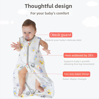 Υπνόσακος μωρού, σε στυλ γιλέκου, 95% βαμβάκι+, αντιβακτηριακός, σχέδιο καρτούν