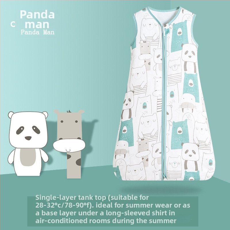 Υπνόσακος μωρού, σε στυλ γιλέκου, 95% βαμβάκι+, αντιβακτηριακός, σχέδιο καρτούν