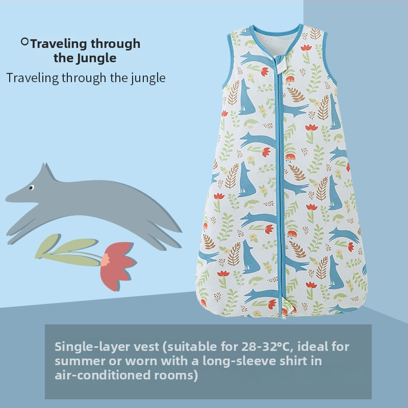 Υπνόσακος μωρού, σε στυλ γιλέκου, 95% βαμβάκι+, αντιβακτηριακός, σχέδιο καρτούν
