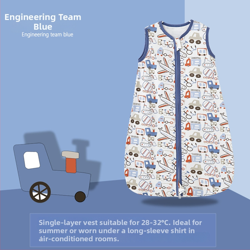 Υπνόσακος μωρού, σε στυλ γιλέκου, 95% βαμβάκι+, αντιβακτηριακός, σχέδιο καρτούν