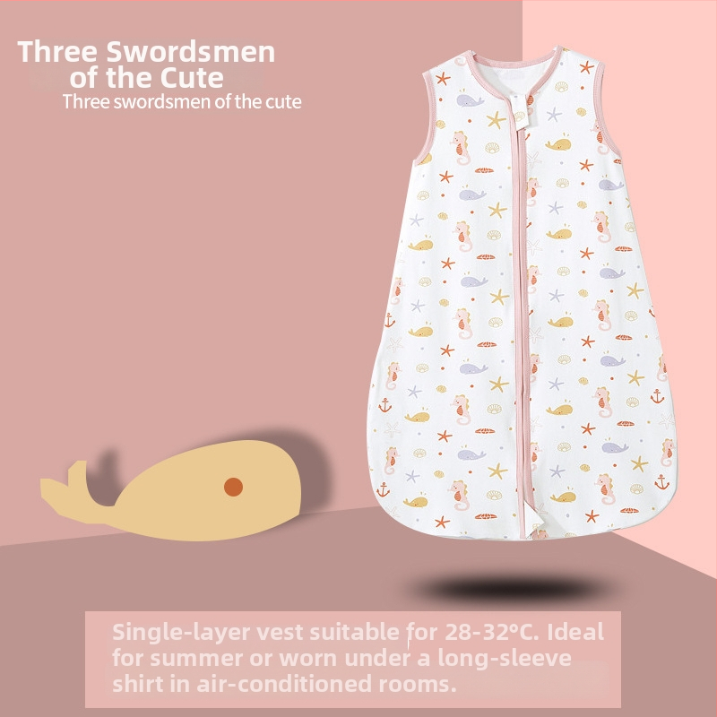 Υπνόσακος μωρού, σε στυλ γιλέκου, 95% βαμβάκι+, αντιβακτηριακός, σχέδιο καρτούν