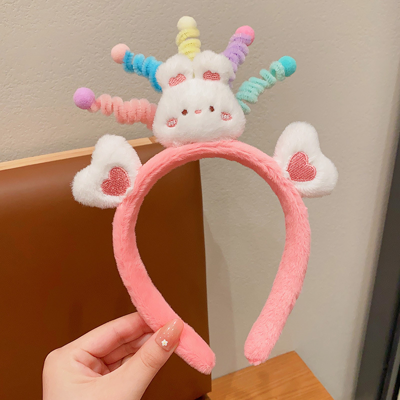 Лента за глава - ръчно изработена, смесени материали, стил Cartoon, свеж и сладък, унисекс, Пролет 2024