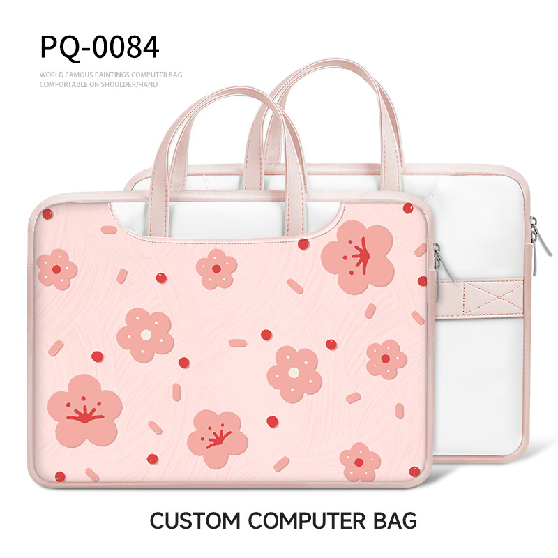 Geantă pentru laptop din PU piele, impermeabilă, rezistentă la abraziune, absorbție a șocurilor, imprimeu anime