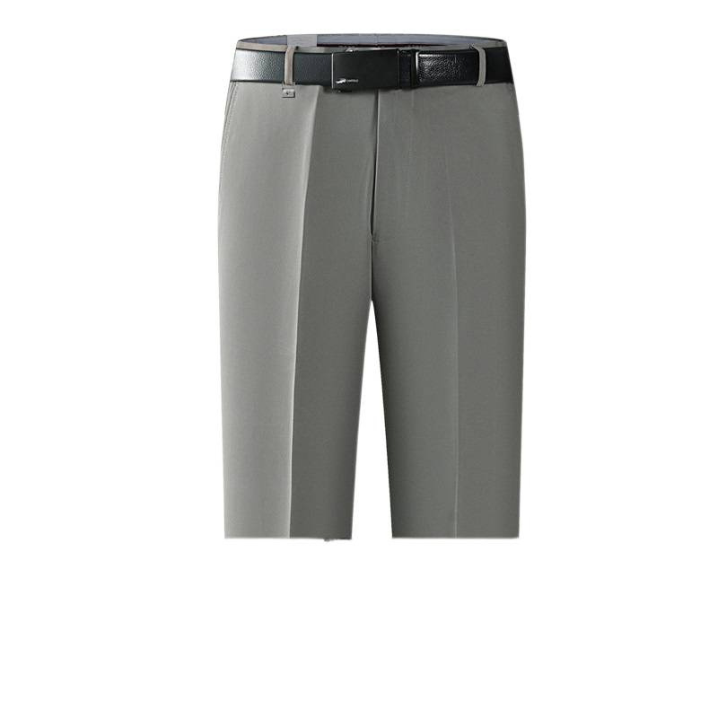 Ανδρικά casual παντελόνια από βαμβάκι, ίσια γραμμή, υψηλή μέση, χωρίς σιδέρωμα