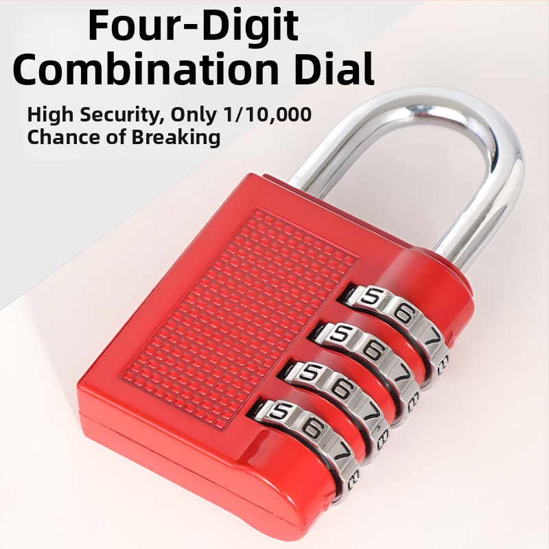 Štvordigitový kovový zámok s heslom, Model 06, univerzálny dizajn, vhodný pre internátne skrinky a dvere skríň, suterén a garáž.