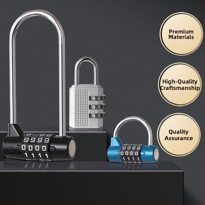 Štvordigitový kovový zámok s heslom, Model 06, univerzálny dizajn, vhodný pre internátne skrinky a dvere skríň, suterén a garáž.