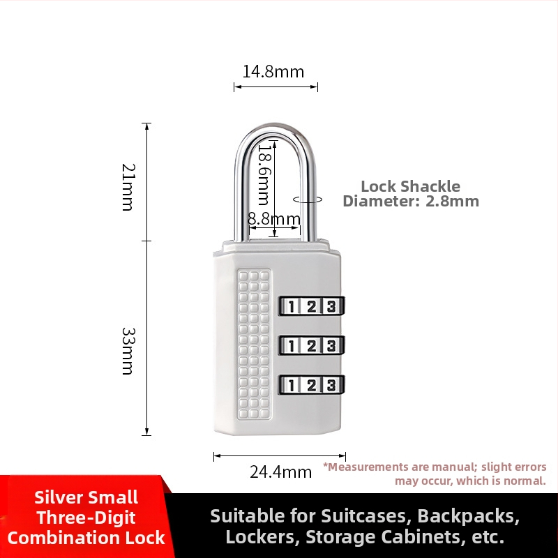 Štvordigitový kovový zámok s heslom, Model 06, univerzálny dizajn, vhodný pre internátne skrinky a dvere skríň, suterén a garáž.