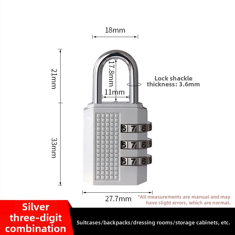 Štvordigitový kovový zámok s heslom, Model 06, univerzálny dizajn, vhodný pre internátne skrinky a dvere skríň, suterén a garáž.