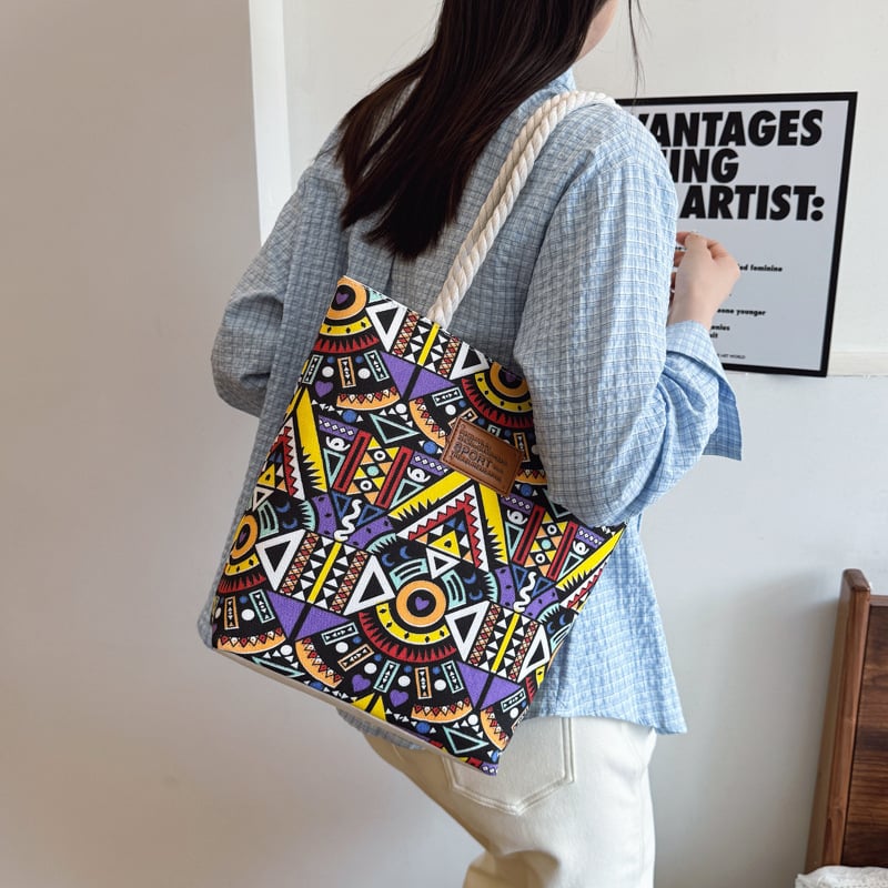 Plátená tote taška pre mestský štýl, model Mj6678, zapínanie na zips, podšívka polyesteru