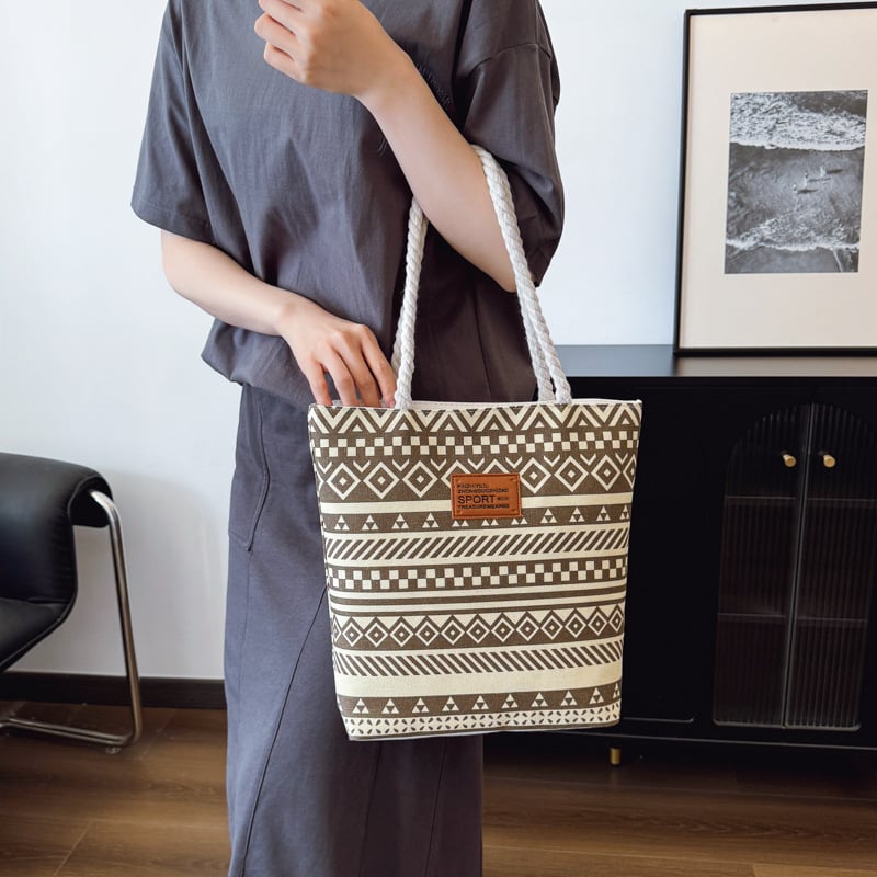 Plátená tote taška pre mestský štýl, model Mj6678, zapínanie na zips, podšívka polyesteru