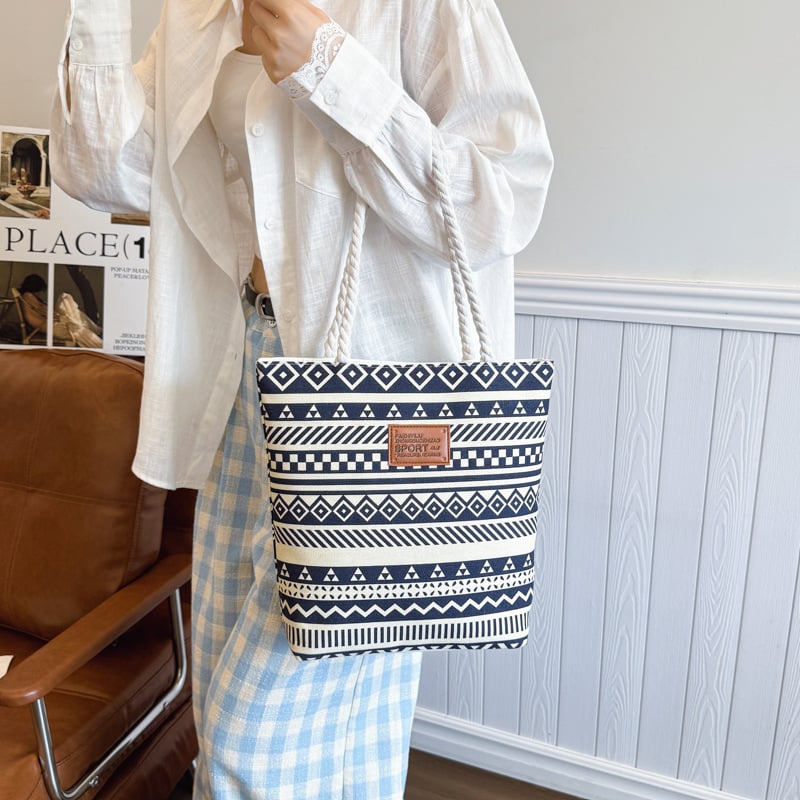 Plátená tote taška pre mestský štýl, model Mj6678, zapínanie na zips, podšívka polyesteru