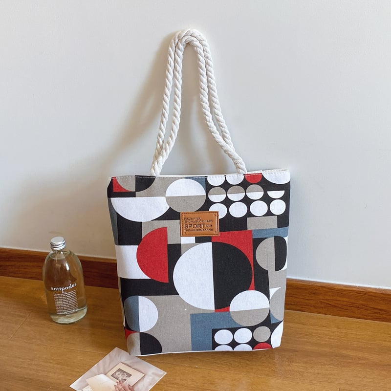 Plátená tote taška pre mestský štýl, model Mj6678, zapínanie na zips, podšívka polyesteru