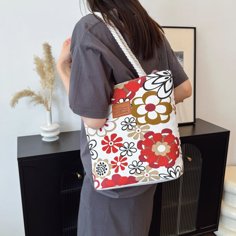 Plátená tote taška pre mestský štýl, model Mj6678, zapínanie na zips, podšívka polyesteru