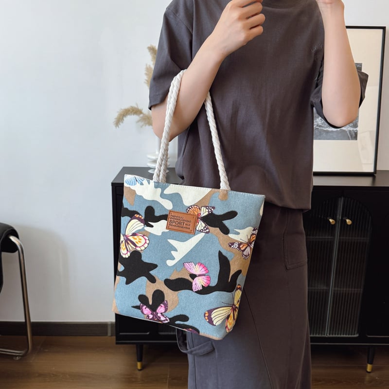 Plátená tote taška pre mestský štýl, model Mj6678, zapínanie na zips, podšívka polyesteru