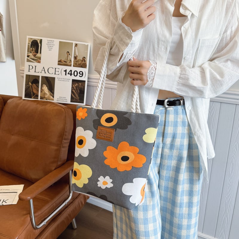 Plátená tote taška pre mestský štýl, model Mj6678, zapínanie na zips, podšívka polyesteru