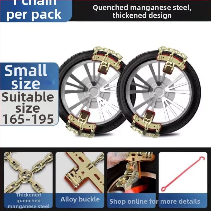 Șine antiderapante din aliaj pentru anvelope de zăpadă, universale pentru sedanuri, SUV-uri și off-road, 1 kg