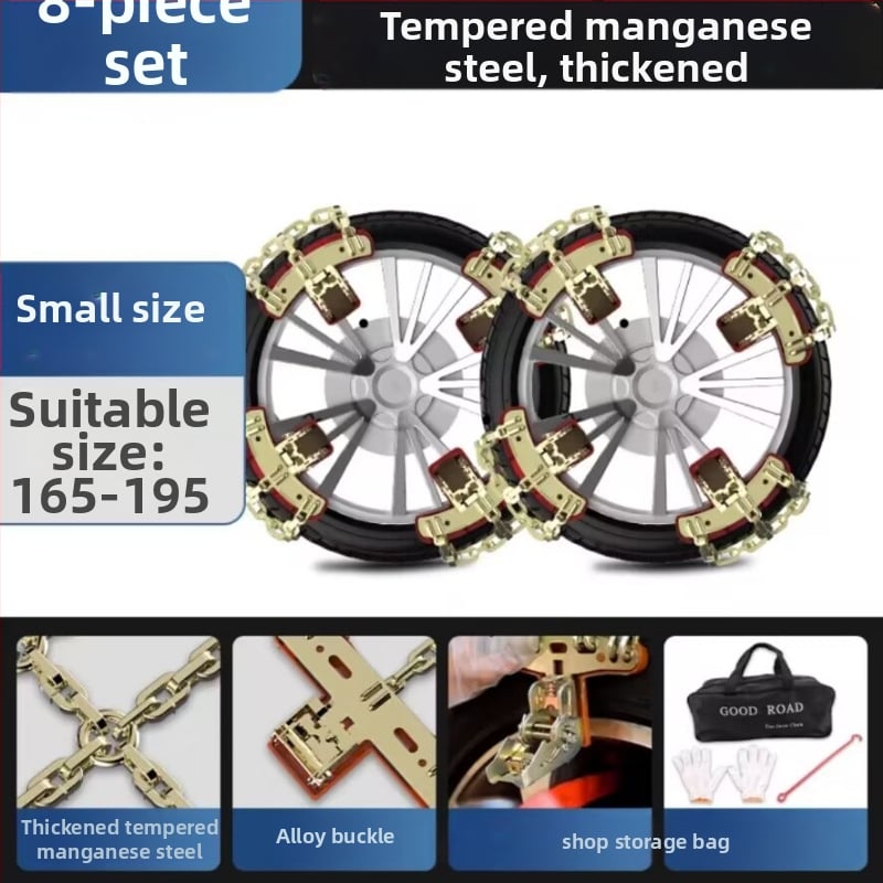 Șine antiderapante din aliaj pentru anvelope de zăpadă, universale pentru sedanuri, SUV-uri și off-road, 1 kg