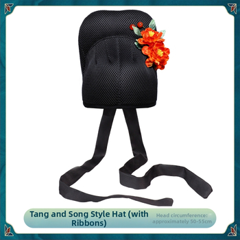 Férfiaknak tervezett ősi stílusú udvari tisztviselő sapka, retro cosplay kiegészítő, mechanikus kidolgozás