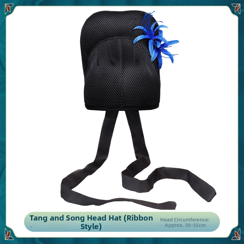 Férfiaknak tervezett ősi stílusú udvari tisztviselő sapka, retro cosplay kiegészítő, mechanikus kidolgozás